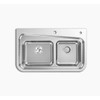อ่างล้างจาน สเตนเลส 2 หลุม รุ่นลินซ์ KOHLER Linc K-3710X-2HD-NA