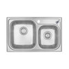 อ่างล้างจาน สเตนเลส 2 หลุม รุ่นมาคาโต้ KOHLER Marcato K-3676X-2KD-NA