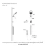 ฝักบัว สายน้ำ 5 แบบ พร้อมสายอ่อนและขอแขวน รุ่นซีทรัส KOHLER K-27793T-CP
