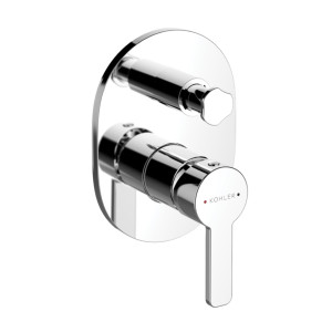 ชุดฝาครอบและวาล์วผสมฝังกำแพงลงอ่างอาบน้ำและยืนอาบ รุ่นอะตอม KOHLER Atom K-28956X-4-CP