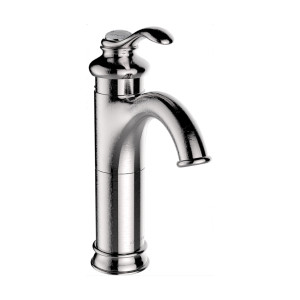 ก๊อกอ่างล้างหน้าสีทอง แบบน้ำร้อน-น้ำเย็นทรงสูง รุ่นแฟร์แฟกซ์ KOHLER Fairfax K-12184T-B-BN