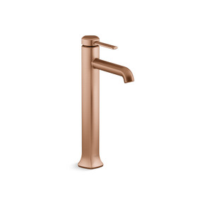 ก๊อกอ่างล้างหน้าสีทอง แบบน้ำร้อน-น้ำเย็นทรงสูงพิเศษ รุ่นโอเคชัน KOHLER Occasion K-EX27005T-4-BRD
