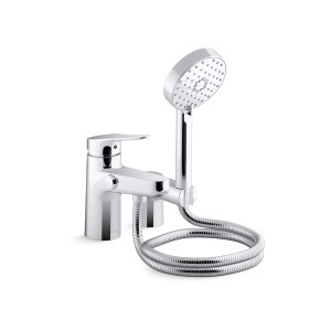 ก๊อกอ่างอาบน้ำ พร้อมฝักบัวสายอ่อน แบบน้ำร้อน-น้ำเย็น รุ่นแอคลิฟ KOHLER Accliv K-33072T-4-CP