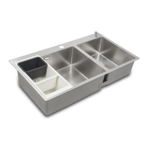 อ่างล้างจาน สเตนเลส 2 หลุม รุ่นลาเดน่า KOHLER Ladena K-23846X-2HD-NA