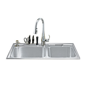 อ่างล้างจาน 2 หลุม รุ่นทอคคาต้า KOHLER Toccata K-3645X-2KD-NA