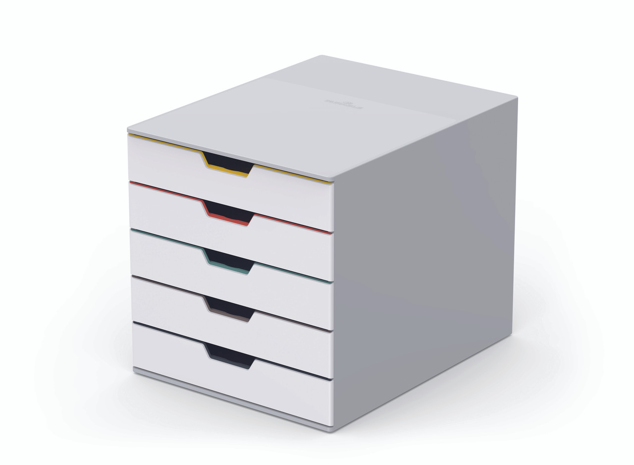 Desktop Drawer Organizer, 5 Compartments, Removable Labels