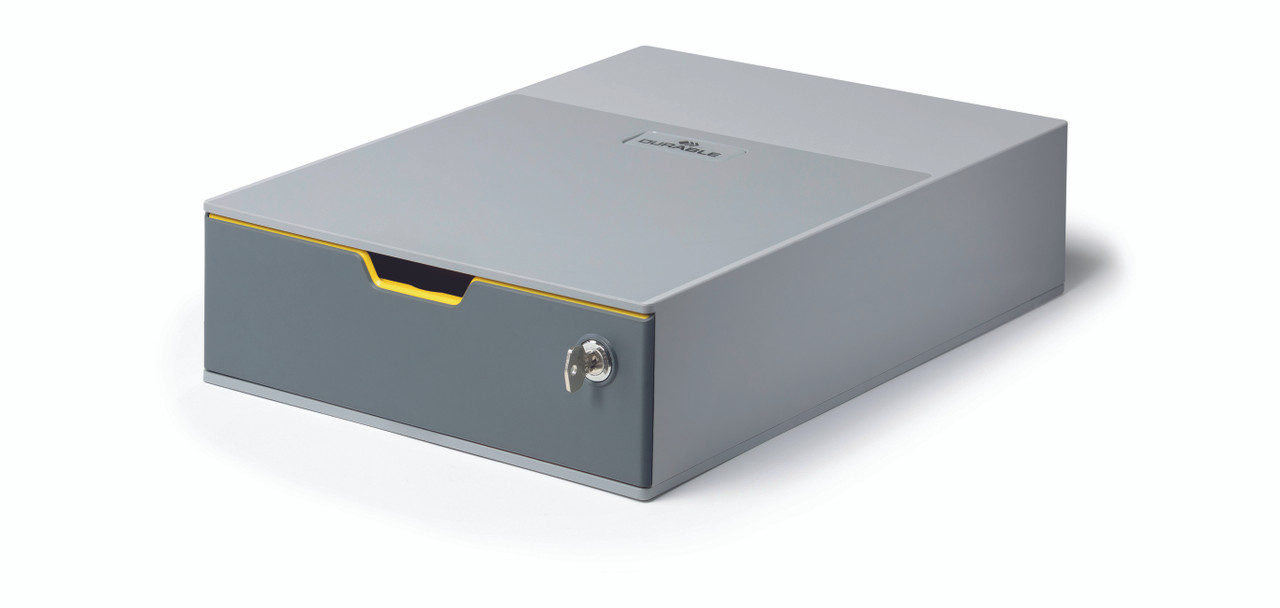 Varicolor 1 Safe Drawer Desktop Storage Box With Lock Gray
