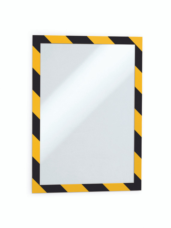 DURAFRAME Security Self-Adhesive, Letter (8-1/2" x 11"), Yellow/Black - 2 pack