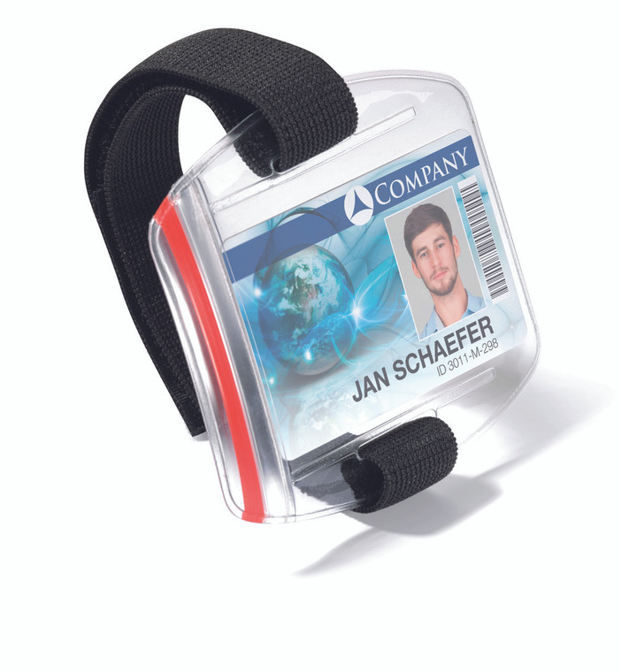Card Holder Outdoor Secure with Arm Band, Black - 10 box