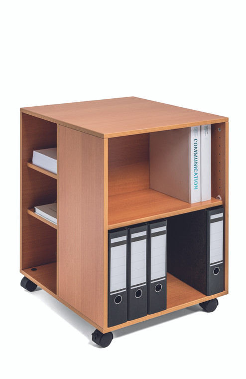 Multi Function Trolley - Open Shelving, Beech