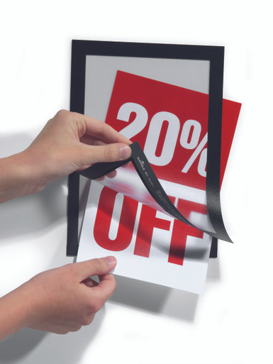 Self-Adhesive Magnetic DURAFRAME Sign Holder, Half-Letter