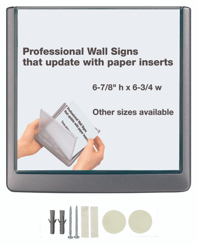 CLICK SIGN (5-7/8 w x 2-1/8 h) with Cubicle Panel Pin