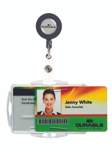 Single Shell-Style ID Card Holder with Lanyard - 10 box