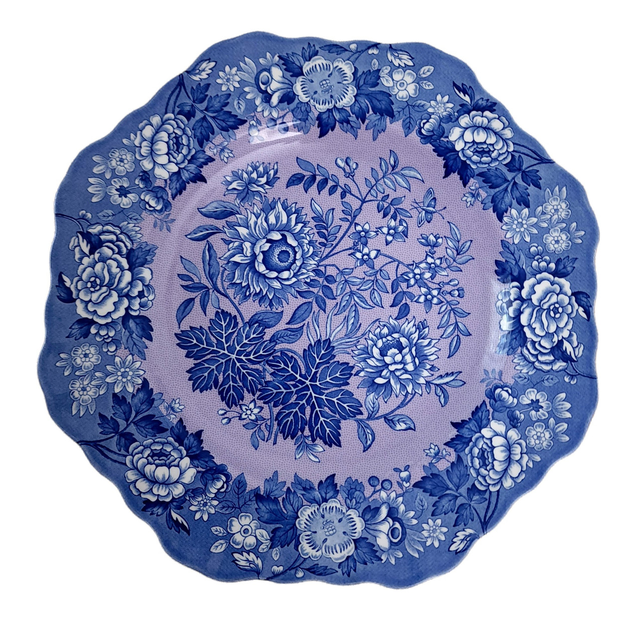 SPODE Blue Room Garden Collection Jasmine Buffet, Dessert Scalloped Plate