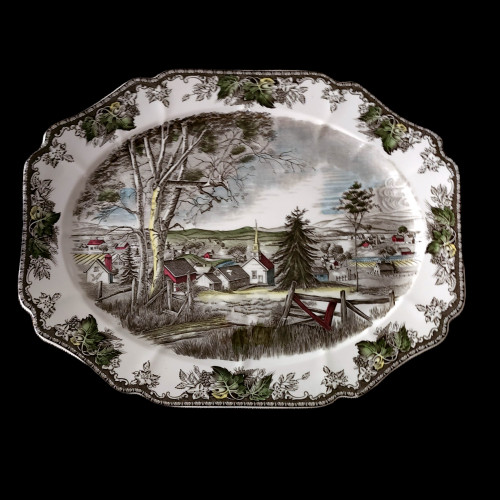 20" JOHNSON BROTHERS Friendly Village Oval Serving Platter 20" JOHNSON BROTHERS Friendly Village Oval Serving Platter