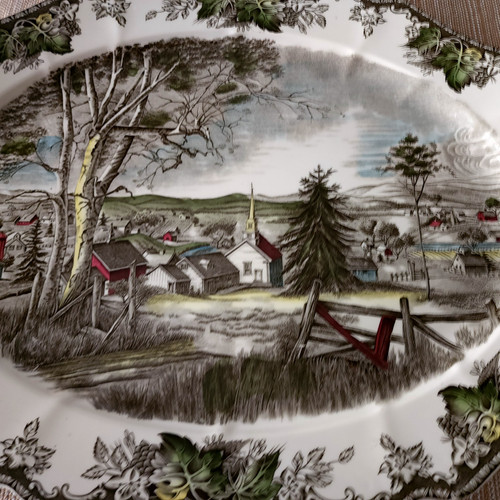 20" JOHNSON BROTHERS Friendly Village Oval Serving Platter 20" JOHNSON BROTHERS Friendly Village Oval Serving Platter