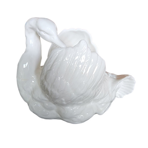 Staffordshire Fine Bone China Swan Planter England