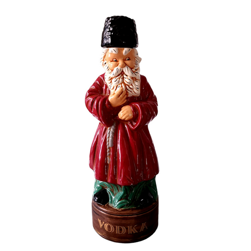 12 1/4" ALBERTA’S MOLDS Hand Painted Cossack Vodka Decanter