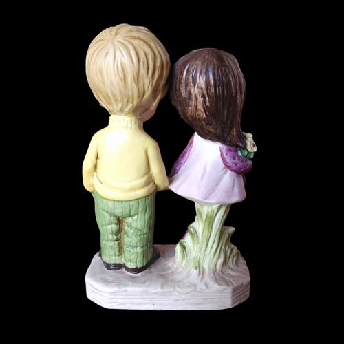 Fran Mar Moppets Figurine Boy & Girl Holding Hands 1971