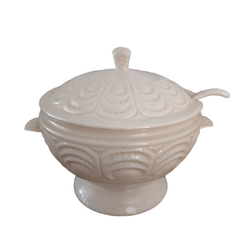 Vintage California USA Pottery Soup Tureen and Ladle