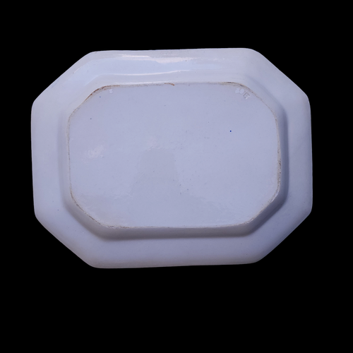 English Staffordshire Leeds Cobalt Blue Feather Edge or Shell Edge Platter