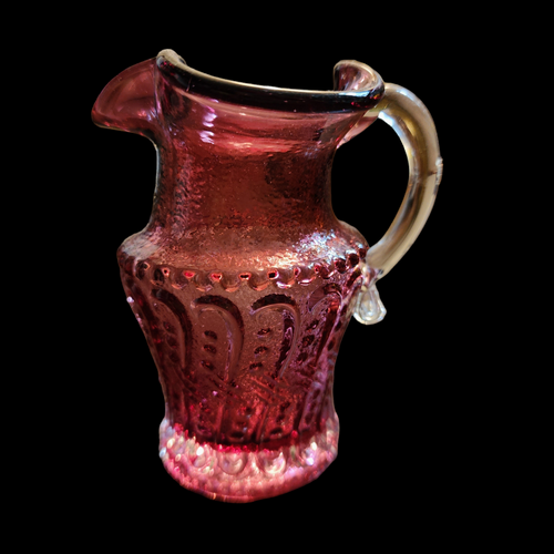 Pilgrim Glass Cranberry Small Pitcher