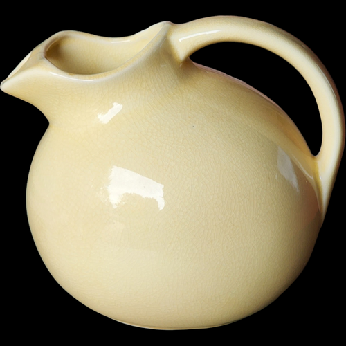 80 Oz USA Pottery Canary Yellow Ball Ball Jug with Ice Lip