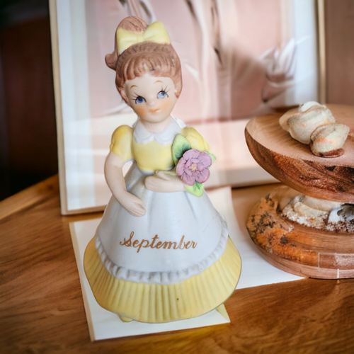 Lefton Ponytail Teenager Flower Girl of the Month September Figurine 