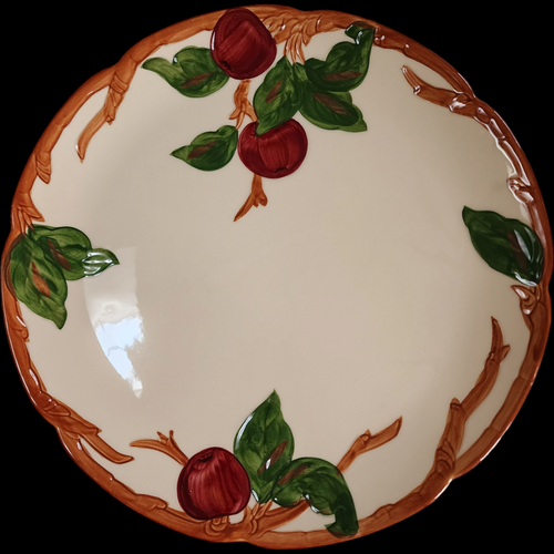 12" Franciscan Gladding McBean Apple Chop Plate Round Platter USA Backstamp  