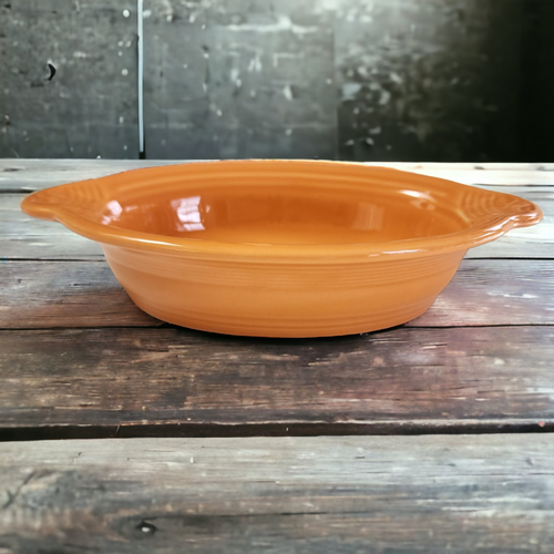 Homer Laughlin Fiesta Butterscotch Open Individual Oval Casserole Dish