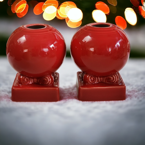 Homer Laughlin Fiesta® Fiesta Scarlet  Bulb Candleholder Set of 2