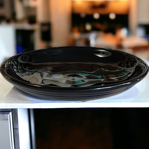 11" Homer Laughlin Fiesta Black Large Presentation Bowl