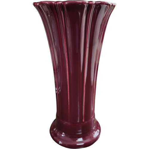  9" Homer Laughlin Fiesta Claret Flared Vase   