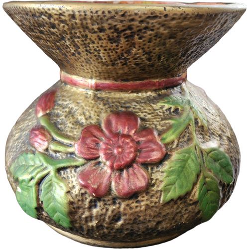 French Victorian Floral Porcelain Vase/Spittoon