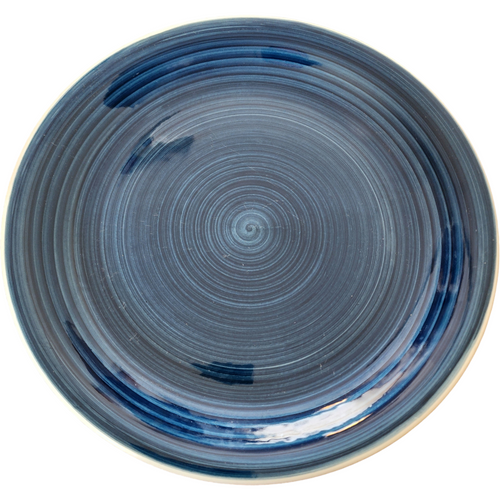 Royal Norfolk Cobalt Blue Widths Swirl Dinner Plate