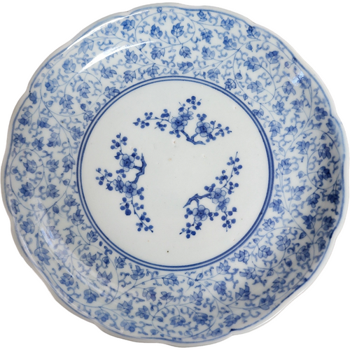 A 17th Century Japanese Blue and White Porcelain Dish Kakiemon Kilns Japan