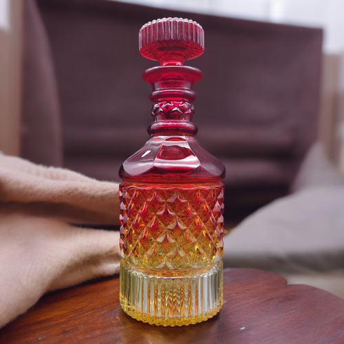 Viking Glass Yesteryear Amberina Decanter