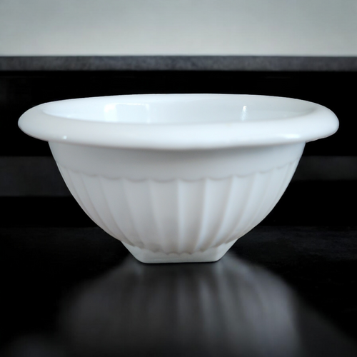 7" Anchor Hocking Vitrock Kitchenware Colonial Panels White Mixing Bowl