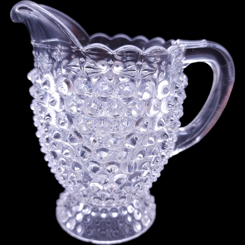 Columbia Glass Co. Double Eye Hobnail with Decorative Band Pitcher