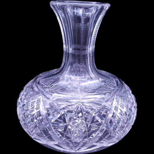 Antique Deep Cut Crystal Bedside Water Carafe