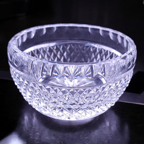 Waterford Crystal Colleen Short Stem Cut Panels & Cross Hatch Condiment Bowl