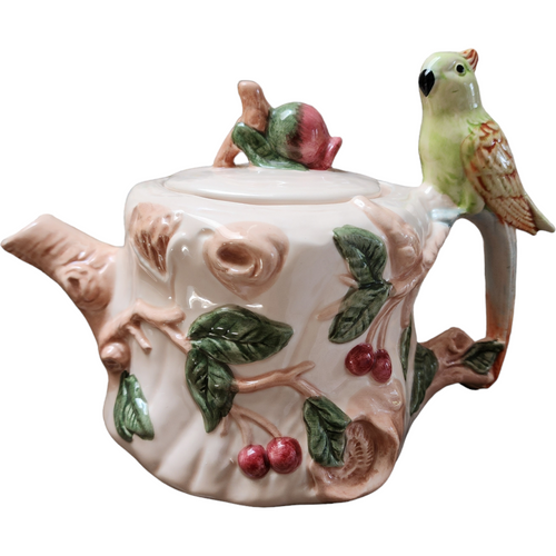 CBK Ltd Large Ceramic Figural Teapot with Cockatoo on Handle