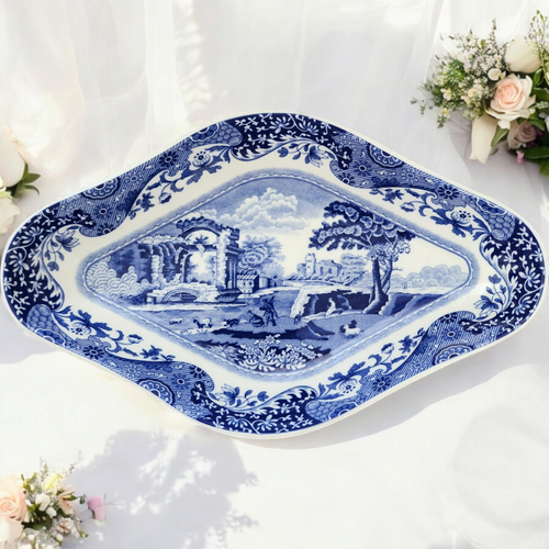 Spode Blue Italian Collection Pickle Dish