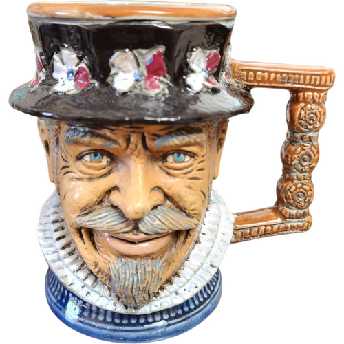 Capodimonte S. Orvis Hand Painted Mug Stein Vietata 2598 Nobleman Italian