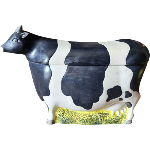 Sakura Warren Kimble Cow Shape Cookie Jar Farmhouse Decor A Touch of Country Charm