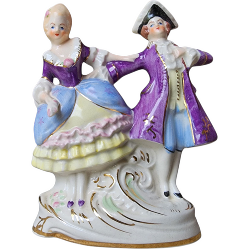 Vintage Coventry Porcelain Figurine Colonial Couple in 18th-Century Dress (USA, 5064A)