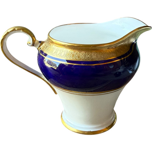 Aynsley England Buckingham Cobalt Blue & Gold Oval Creamer Bone China