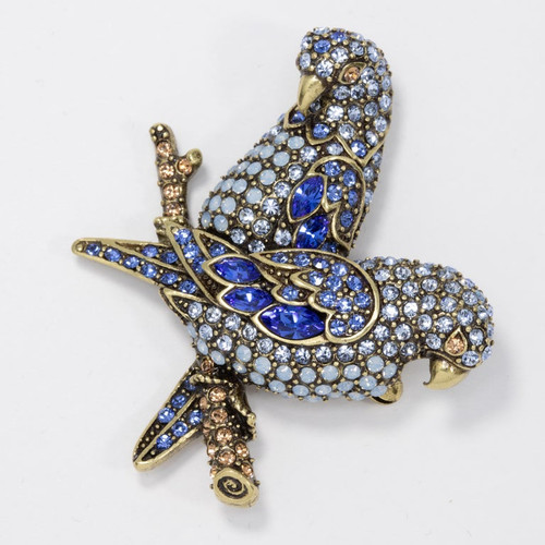 Heidi Daus Bee Jeweled Embellished Turquoise Cabochon and Crystal