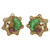 ART Arthur Pepper Retro Jade and Amethyst Faux Pearl Clip On Star Earrings