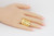 Kenneth Jay Lane Gold Polished Cocktail Statement Ring, KJL, Modern